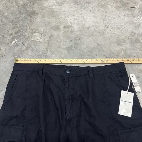 NWT TOMMY BAHAMA KEY GRIP BLUE TAHOE 9.5 CARGO TENCEL COTTON SHORTS MENS 42 - Picture 5 of 9